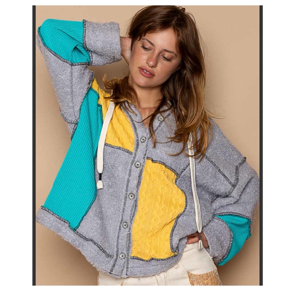 CLEARANCE $35 start 111 POL hooded Sherpa fleece jacket - Picture 4 of 6